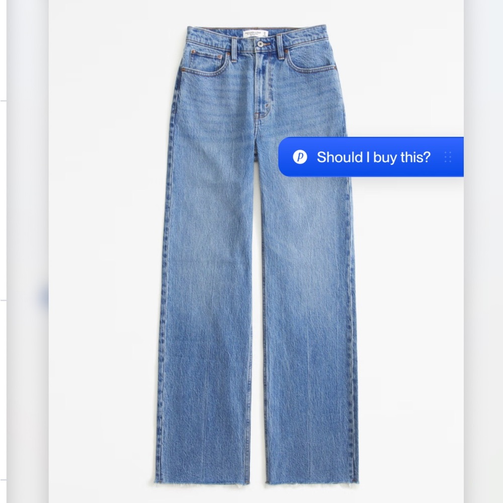 Abercrombie High Rise 90s Relaxed Jeans - Medium Marble NWOT